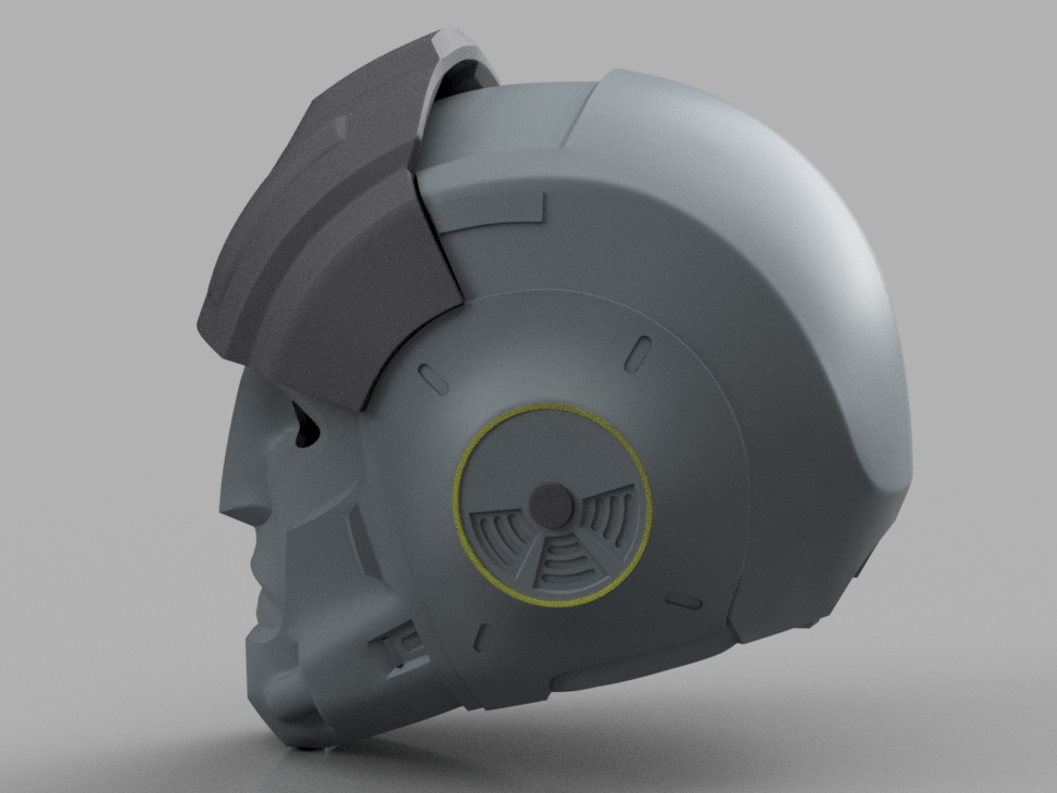 STL 3D Print Files Helldivers 2 - IE-3 Martyr Helmet DIY Kit Cosplay 1:1 scale