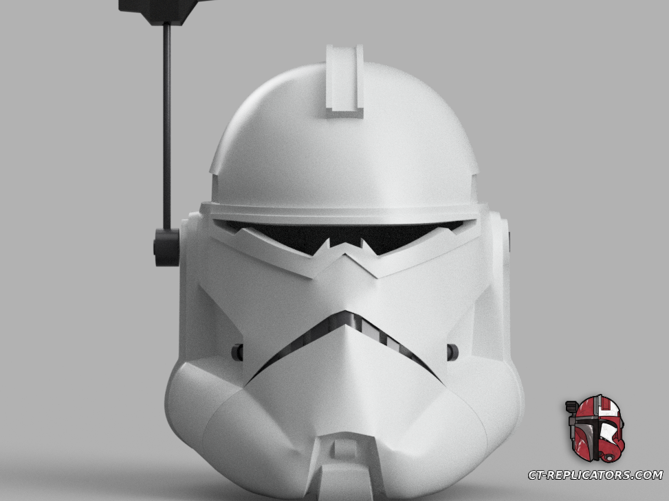 STL 3D Print Files Commander Wolf Wolffe Season 4-7 Animated Clone Trooper Helmet TCW Phase 2 Star Wars Cosplay