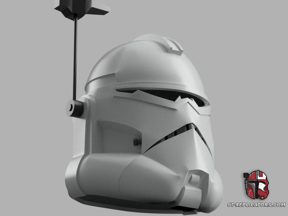 STL 3D Print Files Commander Wolf Wolffe Season 4-7 Animated Clone Trooper Helmet TCW Phase 2 Star Wars Cosplay