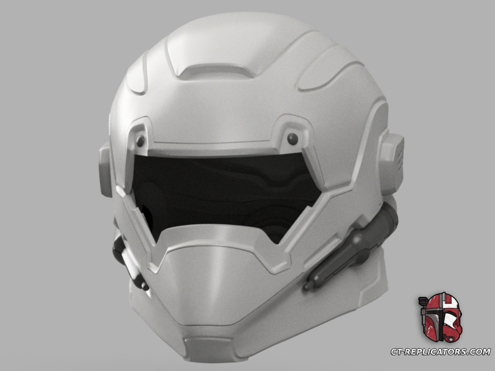 STL 3D Print Files Helldivers 2 - CM-21 Trench Paramedic Helmet Diy KIT Cosplay 1:1 scale