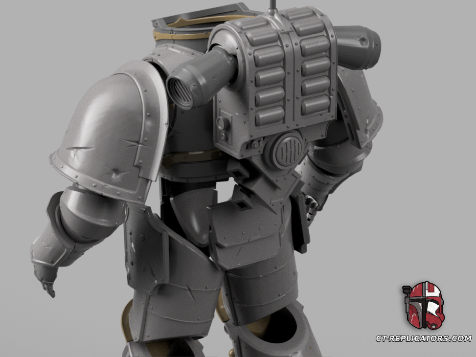 STL 3D Print Files Iron Warriors Chaos Grunt SM2 Space Marine Armor Cosplay 1:1