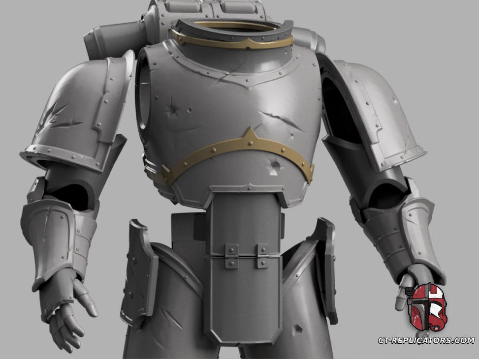 STL 3D Print Files Iron Warriors Chaos Grunt SM2 Space Marine Armor Cosplay 1:1