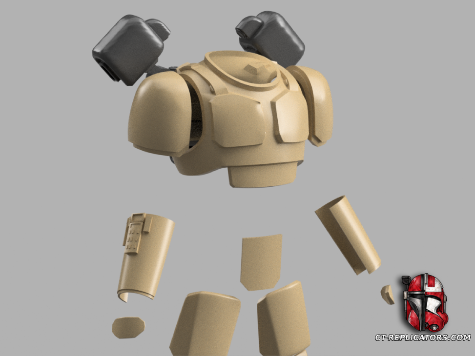 STL 3D Print Files Cadian Drop (Jet Trooper) Imperial Guardsman Shock Trooper Armor Cosplay Replica 1:1