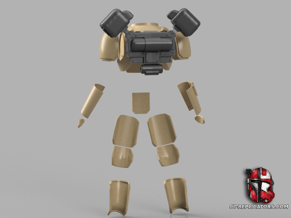 STL 3D Print Files Cadian Drop (Jet Trooper) Imperial Guardsman Shock Trooper Armor Cosplay Replica 1:1