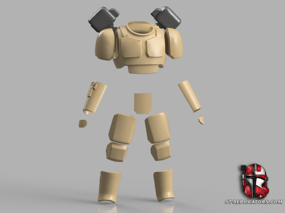 STL 3D Print Files Cadian Drop (Jet Trooper) Imperial Guardsman Shock Trooper Armor Cosplay Replica 1:1