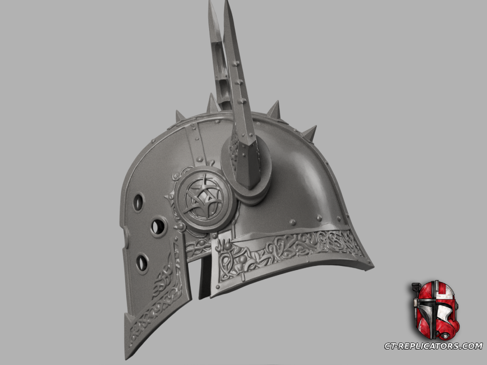 STL 3D Print Files Custom Nordic Crested Great Helmet 1:1 Cosplay Replica