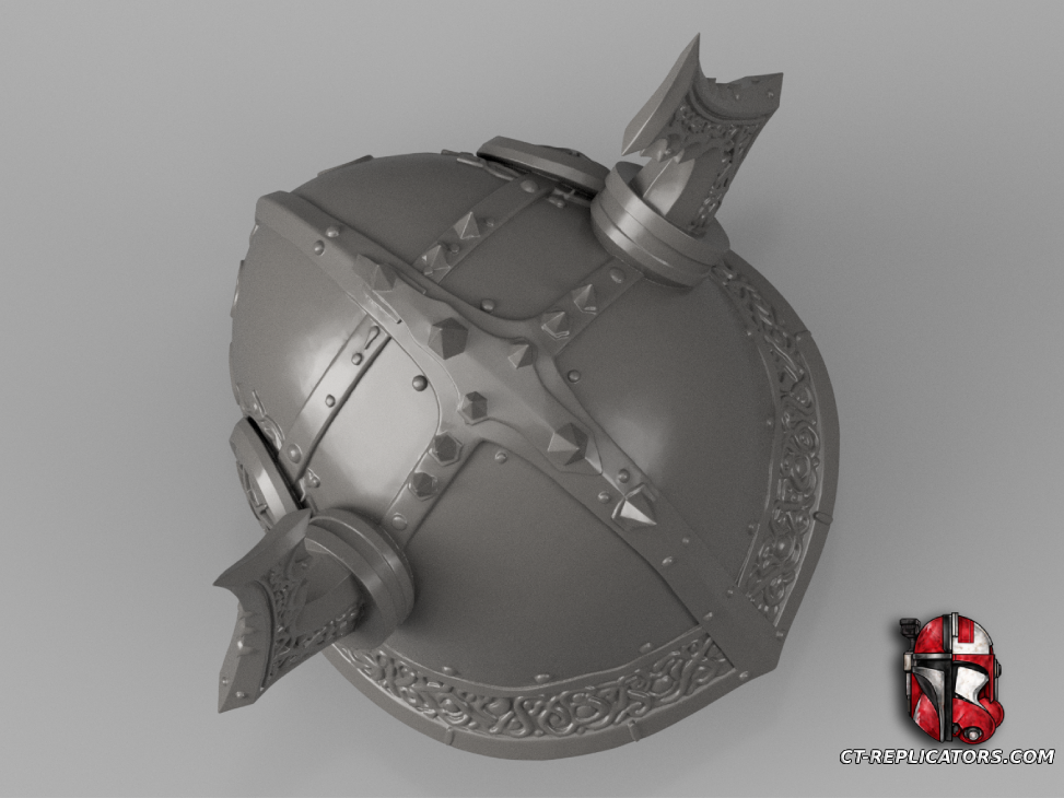 STL 3D Print Files Custom Nordic Crested Great Helmet 1:1 Cosplay Replica
