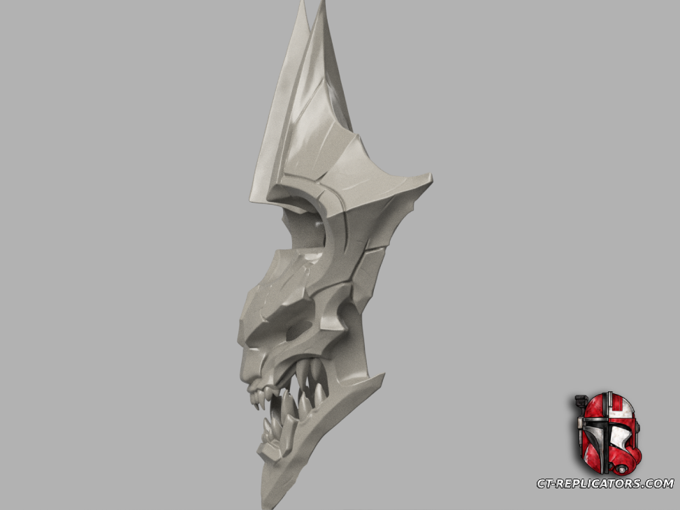 STL 3D Print Files Vision of the fallen Tryndamere mask - League Of Legends Cosplay 1:1 Replica