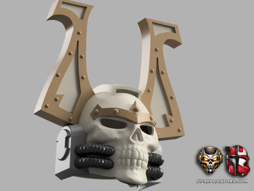 World Eaters Corn Berzerker Chaplain MK7 Space Marine Helmet Cosplay 1:1