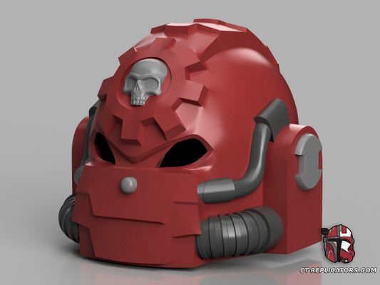 STL 3D Print Files Battle Sector Tech Space Marine Helmet Cosplay 1:1 Replica