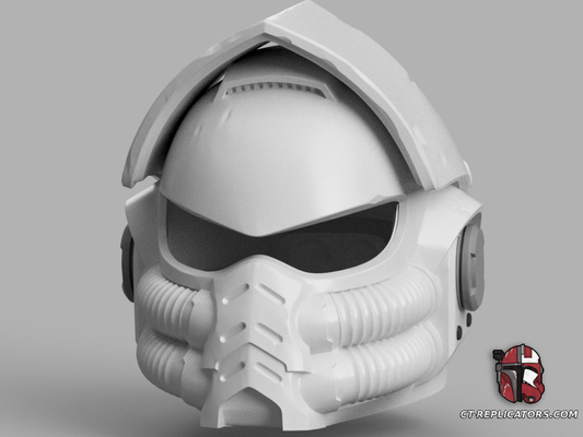 STL 3D Print Files V2 Bulwark SpaceMarine 2 Helmet 1:1 Replica Cosplay
