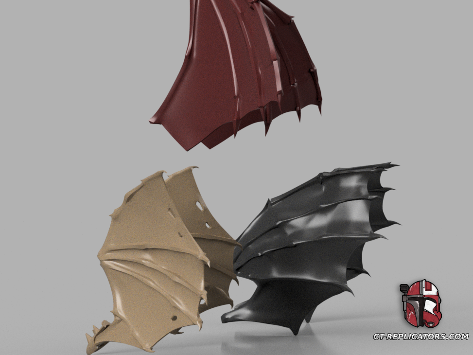 STL 3D Print Files Night Lord SpaceMarine Wings 1:1 Replica Cosplay