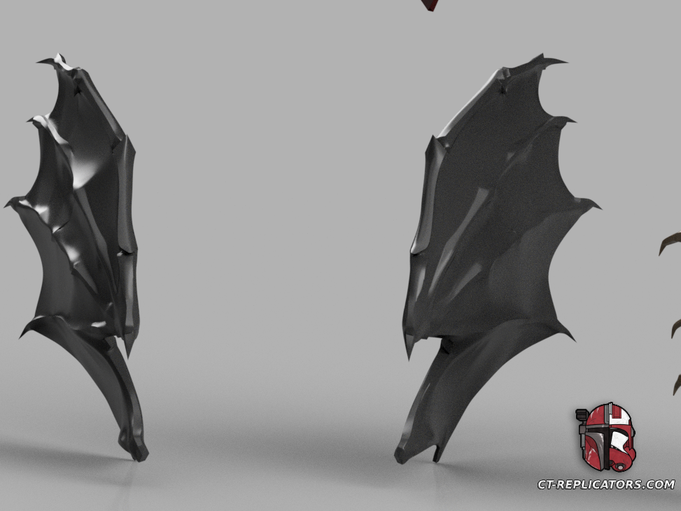 STL 3D Print Files Night Lord SpaceMarine Wings 1:1 Replica Cosplay