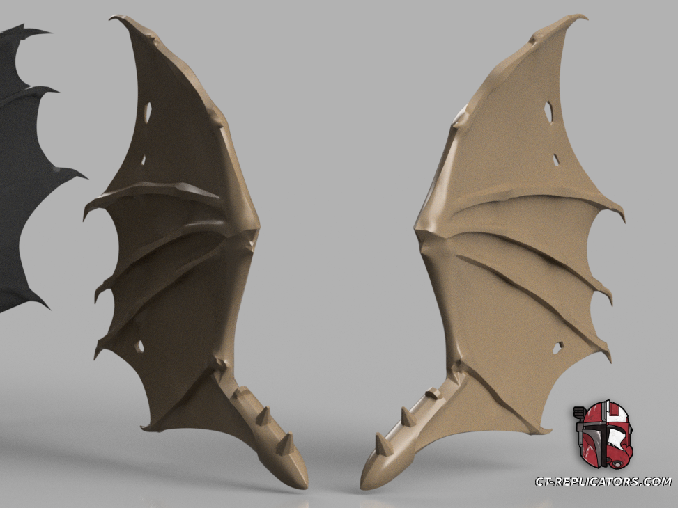 STL 3D Print Files Night Lord SpaceMarine Wings 1:1 Replica Cosplay