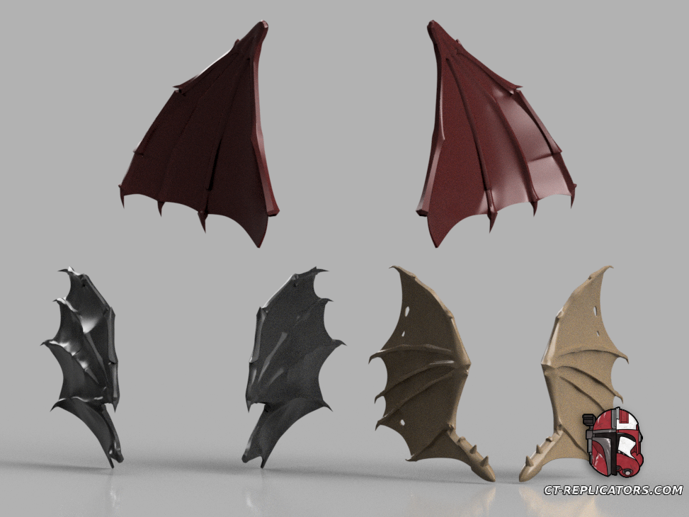 STL 3D Print Files Night Lord SpaceMarine Wings 1:1 Replica Cosplay