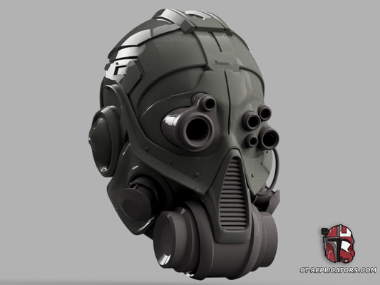 STL 3D Print Files Tech Priest Helmet SpaceMarine 2 Cosplay 1:1 Replica Variant 1