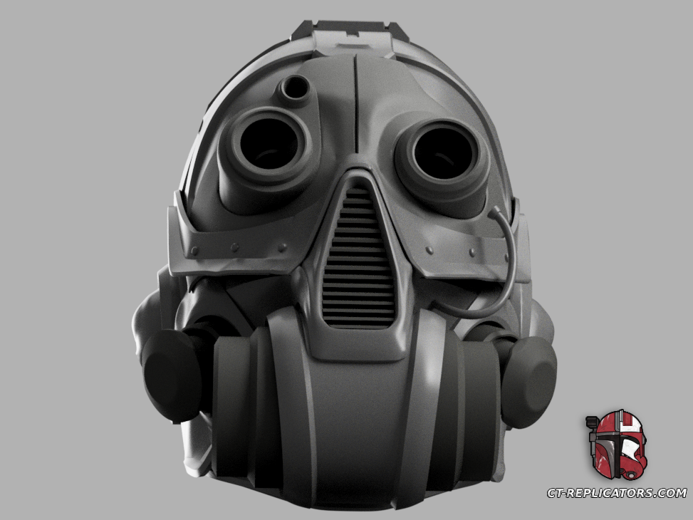 STL 3D Print Files Tech Priest Helmet SpaceMarine 2 Cosplay 1:1 Replica Variant 2