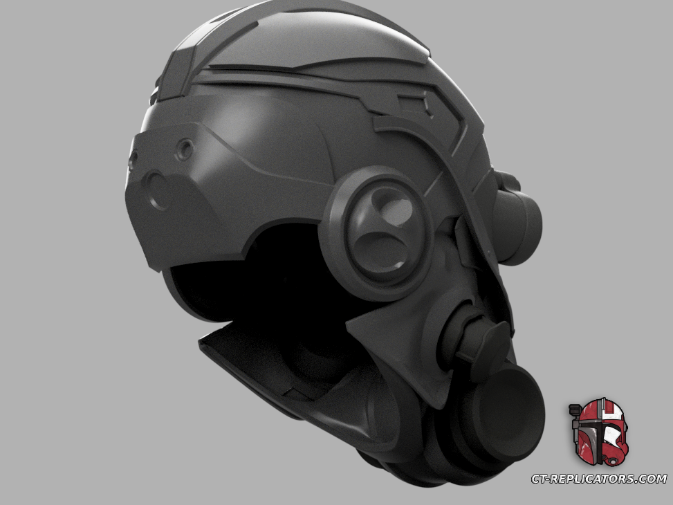 STL 3D Print Files Tech Priest Helmet SpaceMarine 2 Cosplay 1:1 Replica Variant 2