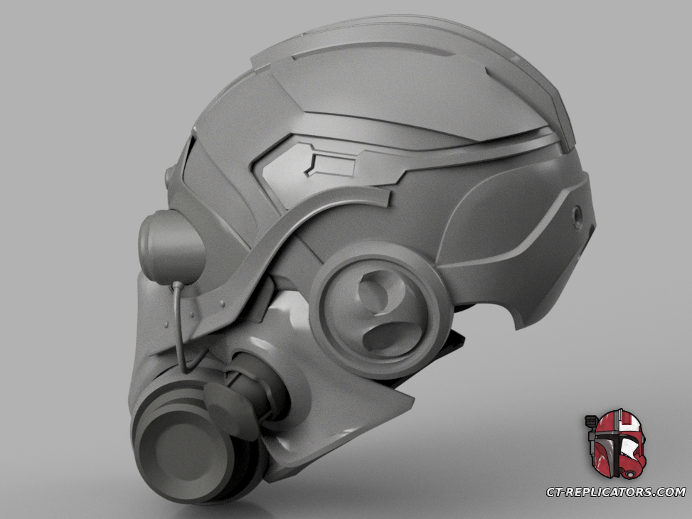 STL 3D Print Files Tech Priest Helmet SpaceMarine 2 Cosplay 1:1 Replica Variant 2