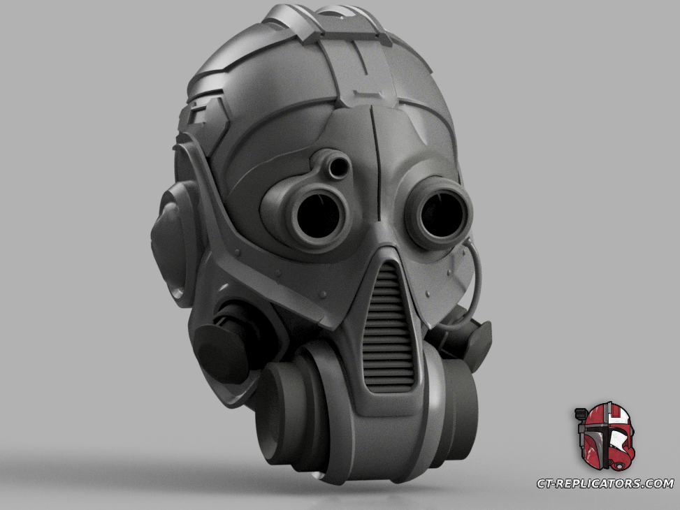 STL 3D Print Files Tech Priest Helmet SpaceMarine 2 Cosplay 1:1 Replica Variant 2