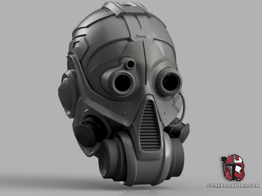 STL 3D Print Files Tech Priest Helmet SpaceMarine 2 Cosplay 1:1 Replica Variant 2