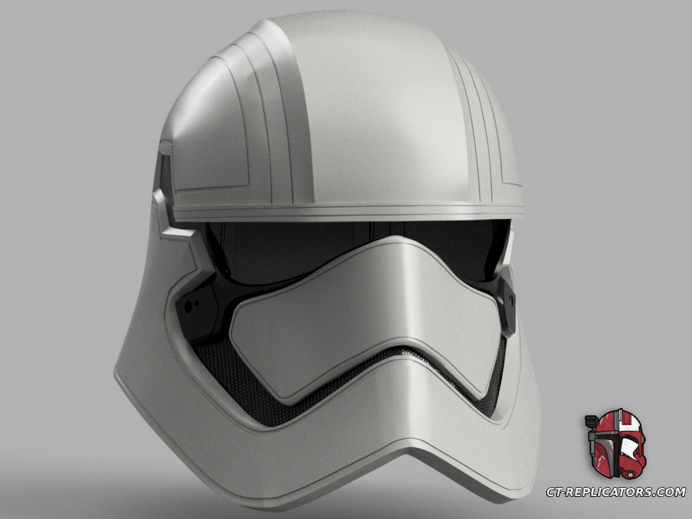 STL 3D Print Files Captain Phasma Helmet TFA TLJ Star Wars 1:1 Replica Cosplay