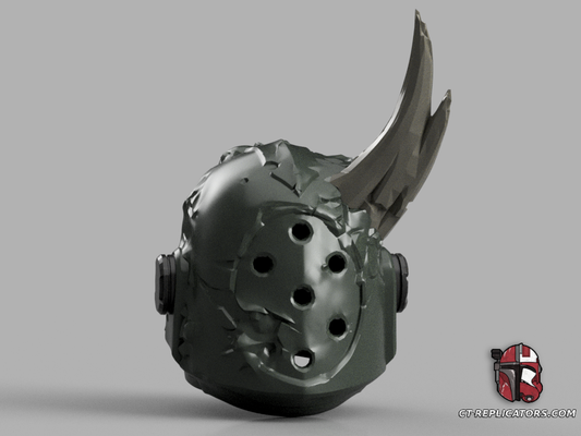 STL 3D Print Files Space Marine 2 Nurgle Infested Chaos Marine PVP Update Helmet 1:1 Scale Cosplay