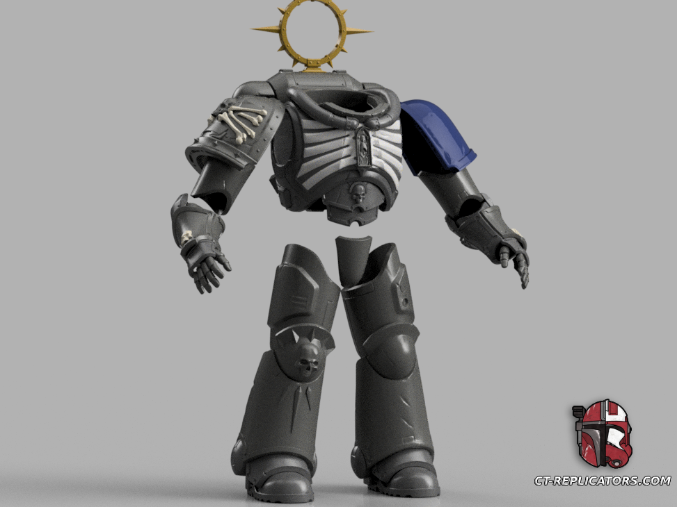 Chaplain Space Marine Armor Space 3D print files Replica Cosplay 3D print model files 1:1 Scaled for 2M