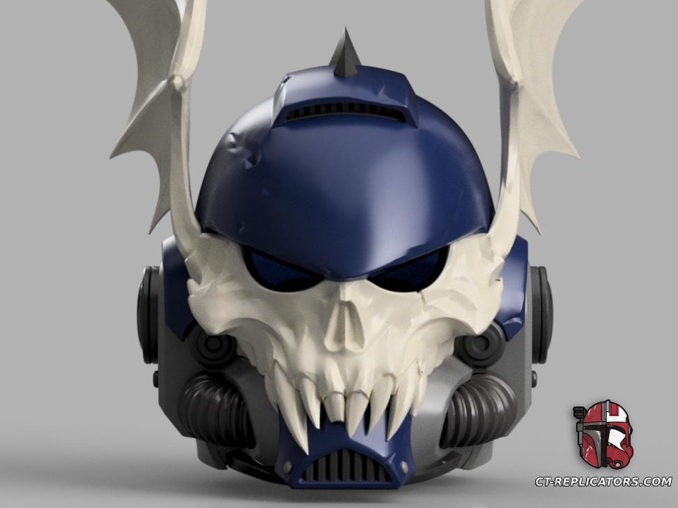 STL 3D Print Files Night Lord Space Marine 2 Helmet PVP Update 1;1 Replica Cosplay