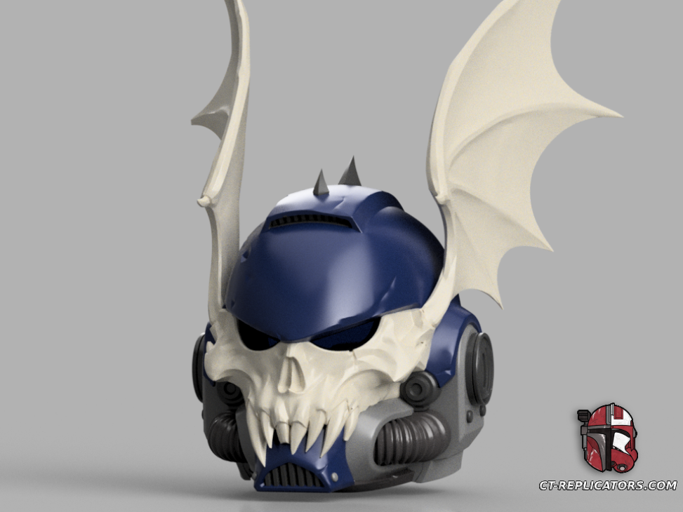 STL 3D Print Files Night Lord Space Marine 2 Helmet PVP Update 1;1 Replica Cosplay