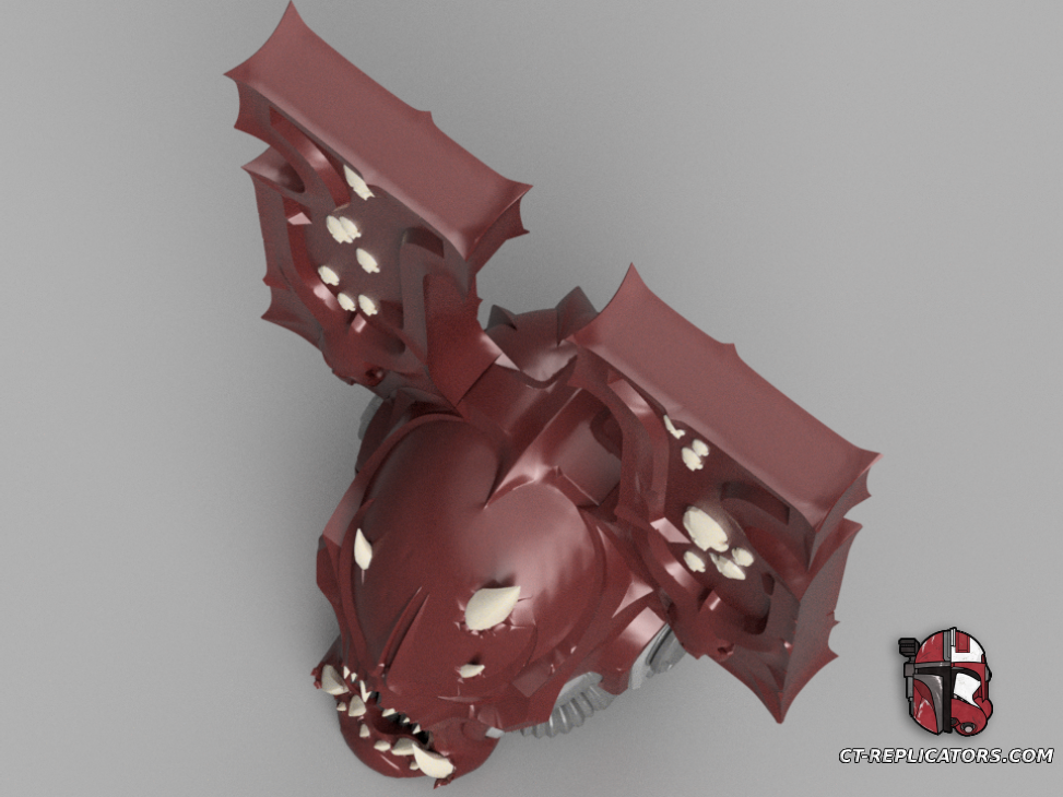 STL 3D Print Files Khorne Berserker Heretic Primaris Space Marine PVP Update Chaos Helmet MK X MK 10 Helmet Cosplay 1:1