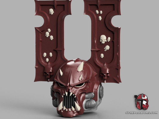 Khorne Berserker Heretic Primaris Space Marine PVP Update Chaos Helmet MK X MK 10 Helmet Cosplay 1:1