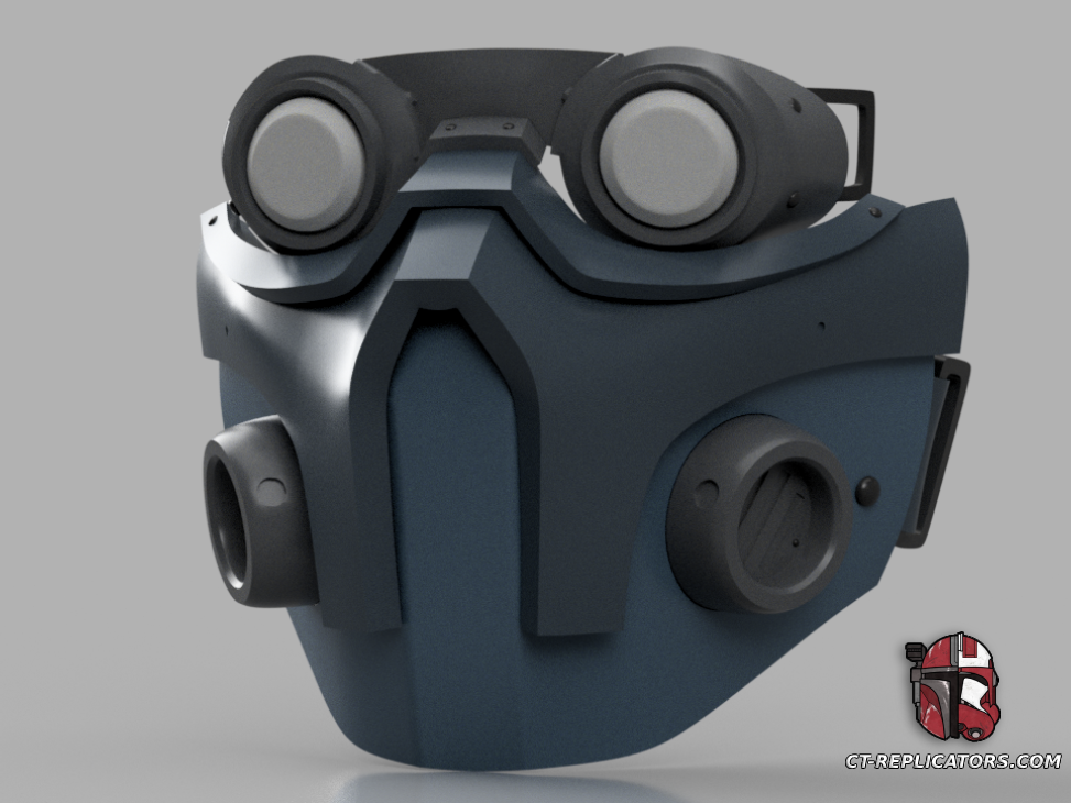 Aeutus MK 2 Flak Helmet with Rhaspex rebreather Darktide 1:1 Cosplay Replica Props