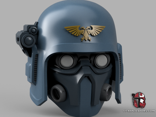 Aeutus MK 2 Flak Helmet with Rhaspex rebreather Darktide 1:1 Cosplay Replica Props