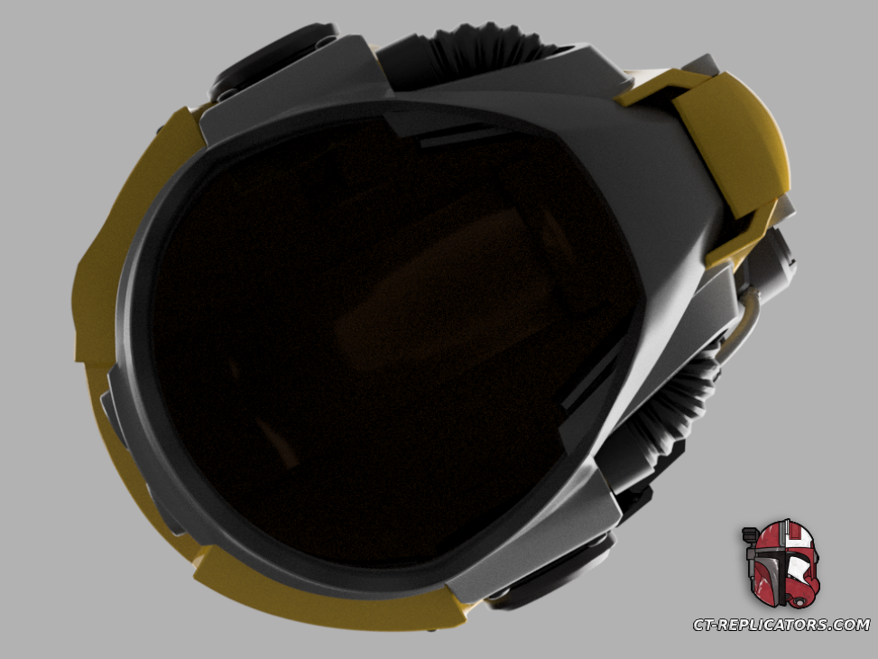 STL 3D Print Files Imperial Fists Operator Champion Space Marine 2 Helmet 1:1 Cosplay Replica