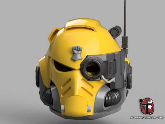 STL 3D Print Files Imperial Fists Operator Champion Space Marine 2 Helmet 1:1 Cosplay Replica