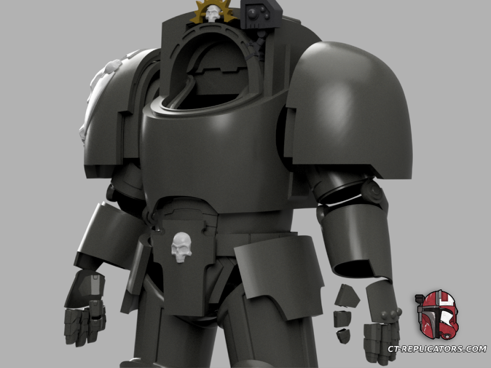 STL 3D Print Files Terminator Space Marine Armor Space 3D print files Replica Cosplay 3D print model files 1:1 Scaled for 2M