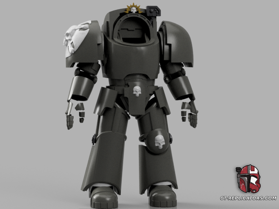 STL 3D Print Files Terminator Space Marine Armor Space 3D print files Replica Cosplay 3D print model files 1:1 Scaled for 2M