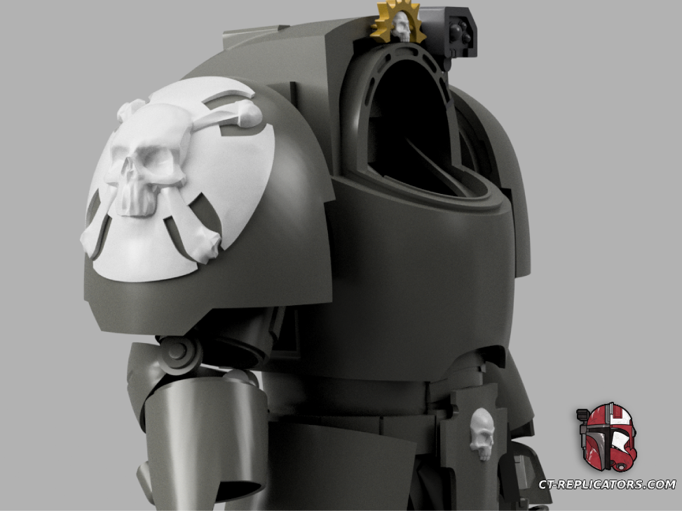 STL 3D Print Files Terminator Space Marine Armor Space 3D print files Replica Cosplay 3D print model files 1:1 Scaled for 2M