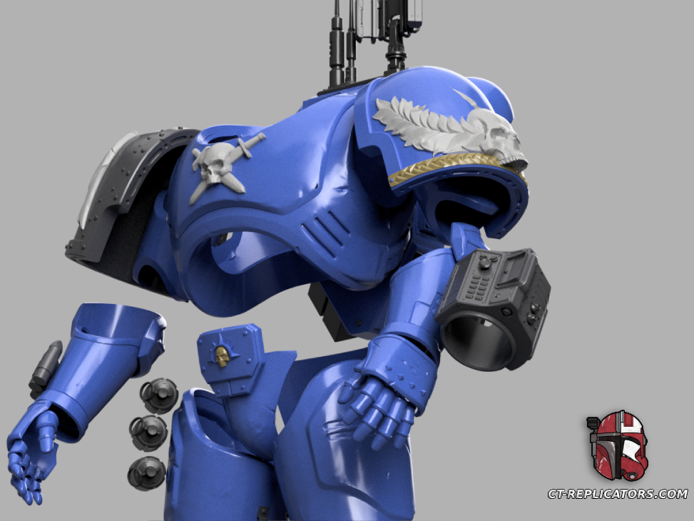 STL 3D Print Files Vanguard Class Space Marine Armor 3D print files Replica Cosplay 3D print model files 1:1 Scaled for 2M