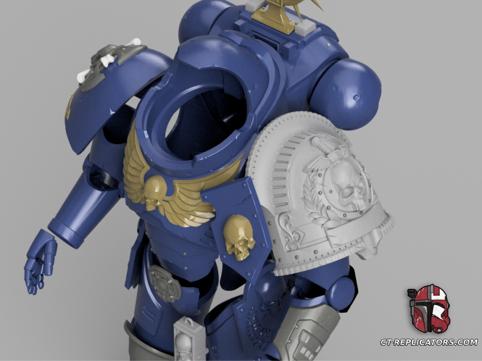 STL 3D Print Files Gravis Support Heavy Space Marine Armor 1:1 Cosplay Replica