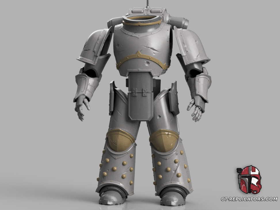 STL 3D Print Files Iron Warriors Chaos Grunt SM2 Space Marine Armor Cosplay 1:1