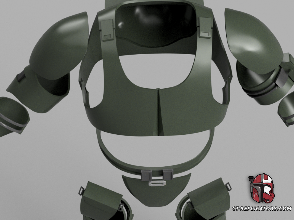 STL 3D Print Files Kashyyyk Clone Trooper Armor ROTS BF2 Star Wars Cosplay 1:1