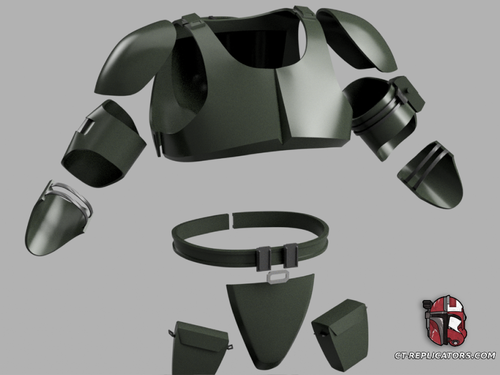 STL 3D Print Files Kashyyyk Clone Trooper Armor ROTS BF2 Star Wars Cosplay 1:1