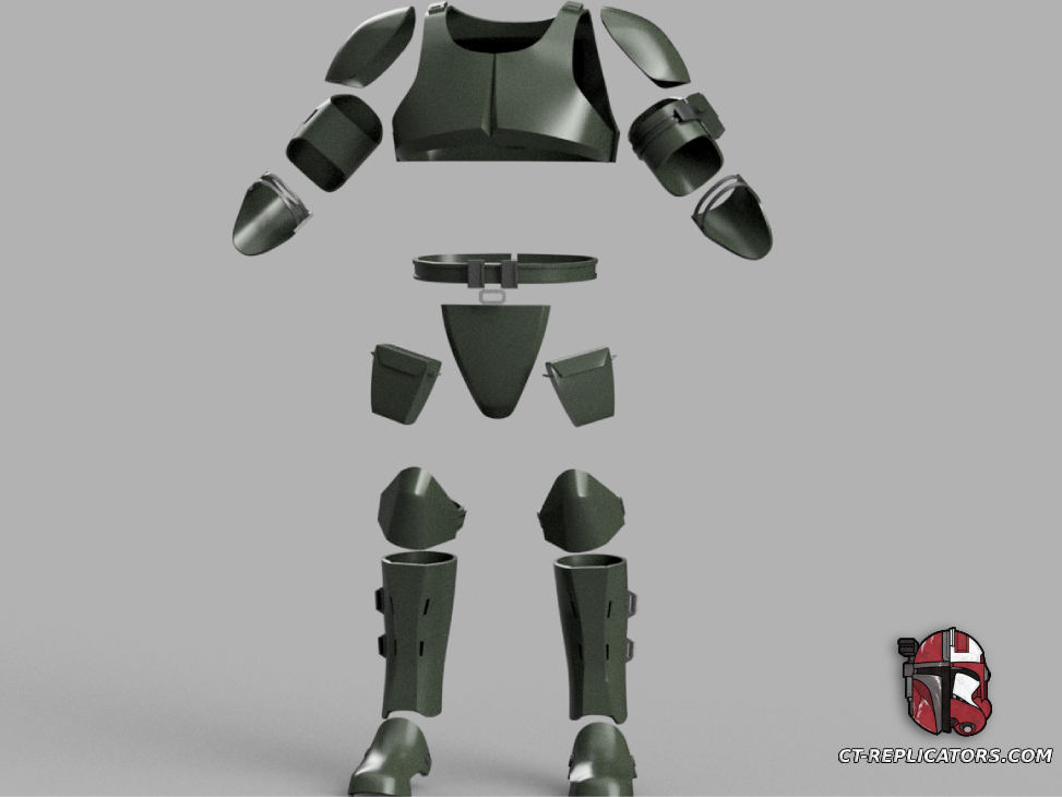 STL 3D Print Files Kashyyyk Clone Trooper Armor ROTS BF2 Star Wars Cosplay 1:1