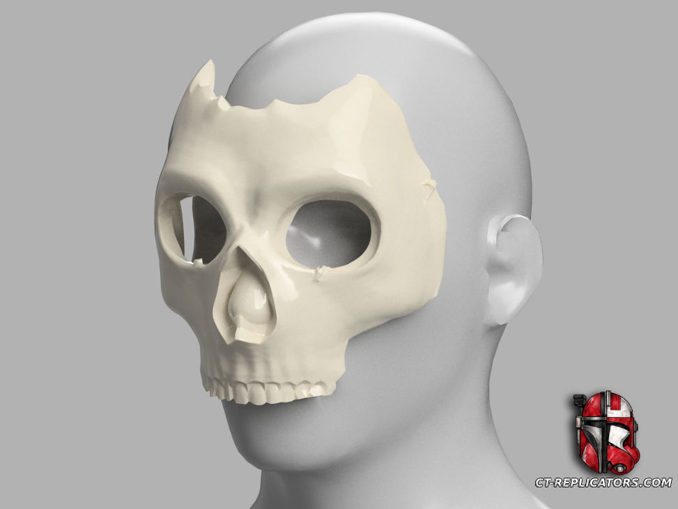 STL 3D Print Files - Call Of Duty Simon Riley - Modern Warfare 2 Ghost Skull mask 1:1 Cosplay Replica