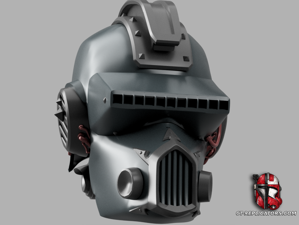 STL 3D Print Files Hive Scum Class Crested Helmet with mohawk - Jebediah Artiz - DARK TIDE