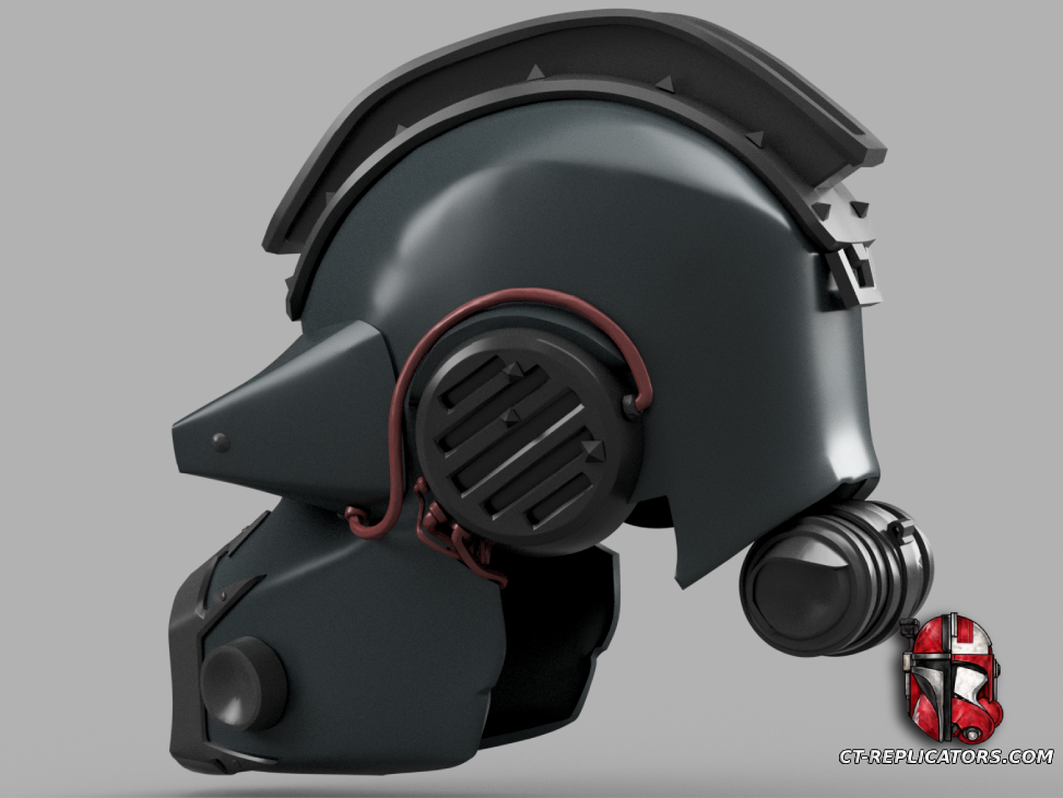 STL 3D Print Files Hive Scum Class Crested Helmet with mohawk - Jebediah Artiz - DARK TIDE