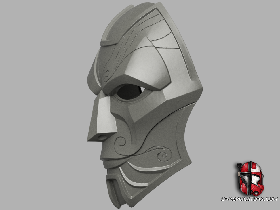 STL 3D Print Files Jhin Mask cosplay 1:1 replica - League Of Legends