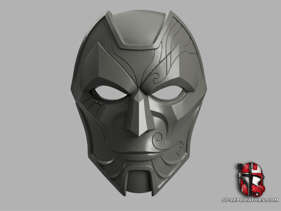 STL 3D Print Files Jhin Mask cosplay 1:1 replica - League Of Legends